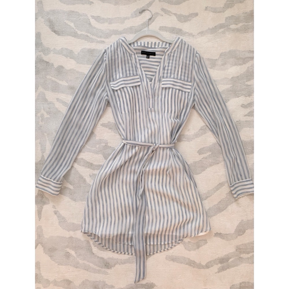 Sanctuary Striped Belted Shirt Dress